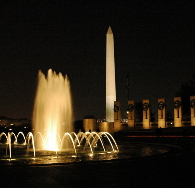 Washington at night.